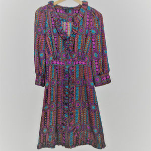 Marc by Marc Jacobs | Floral Ruffle Silk Dress